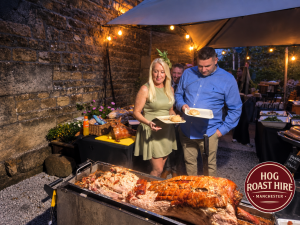 BBQ catering Didsbury event setup by Hog Roast Hire Manchester